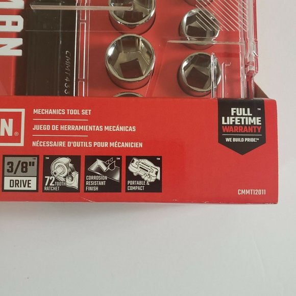 Craftsman CMMT12011, 3/8" Drive Metric‎ Mechanics Tool Set, 24 Piece. New. - Picture 2 of 5
